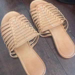 Sandals...darker than tan(like camel)